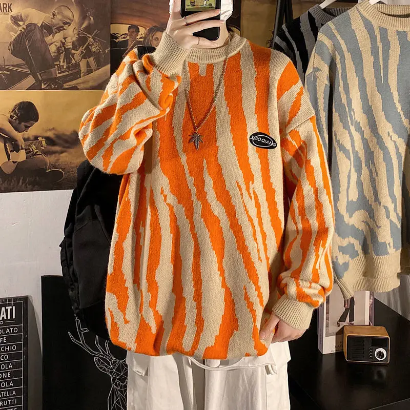 Fashion Autumn New Sweater Lovers Wear Men's And Women's Zebra Print Pullover Hot Sale
Fashion Autumn New Sweater Lovers Wear Men's And Women's Zebra Print Pullover Hot Sale
