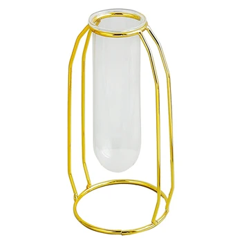 Geometric Glass Vase Metal Holder, Hydroponic Plant Growth Container, Transparent Vase for Home Office Decoration
Geometric Glass Vase Metal Holder, Hydroponic Plant Growth Container, Transparent Vase for Home Office Decoration