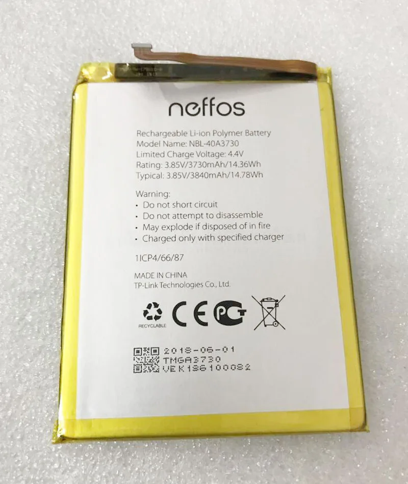 Сменный литий полимерный аккумулятор для TP link Neffos C9 TP707A TP707C 3 85 В 3730 мА · ч