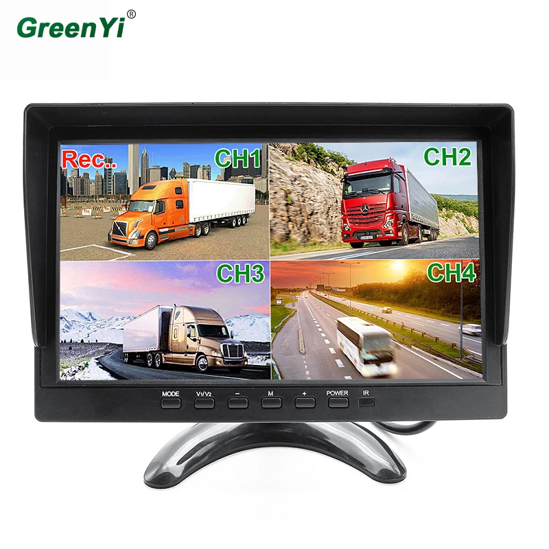 AHD 1920*1080P 10 1 дюймовый TFT lcd DC12V-36V автомобиля MP5 4CH DVR рекордер монитор для