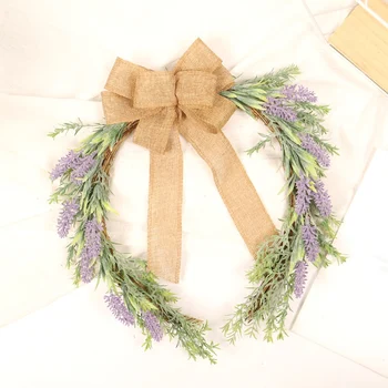Lavender Horseshoe Garland Wreath Simulation Flocking Lavender Decorative Bowknot Plant Wall Hanging Ornament new
Lavender Horseshoe Garland Wreath Simulation Flocking Lavender Decorative Bowknot Plant Wall Hanging Ornament new