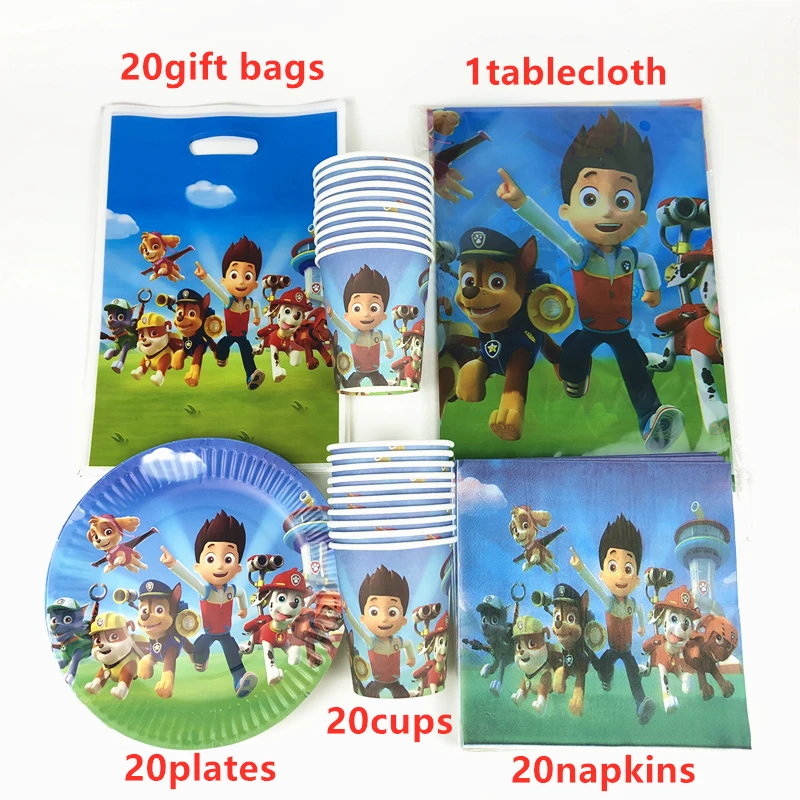 81Pcs Paw Patrol Theme Disposable Tableware Design Kid girl Birthday Party Paper Plate+Cup+Napkin+Candy Gift Bags Supplies
81Pcs Paw Patrol Theme Disposable Tableware Design Kid girl Birthday Party Paper Plate+Cup+Napkin+Candy Gift Bags Supplies