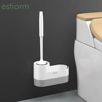 Estiorm toilet brush with holder Wall Mounted soft Silicone Toilet Brush wc toilette brosse with storage Bathroom Cleaning Brush
Estiorm toilet brush with holder Wall Mounted soft Silicone Toilet Brush wc toilette brosse with storage Bathroom Cleaning Brush