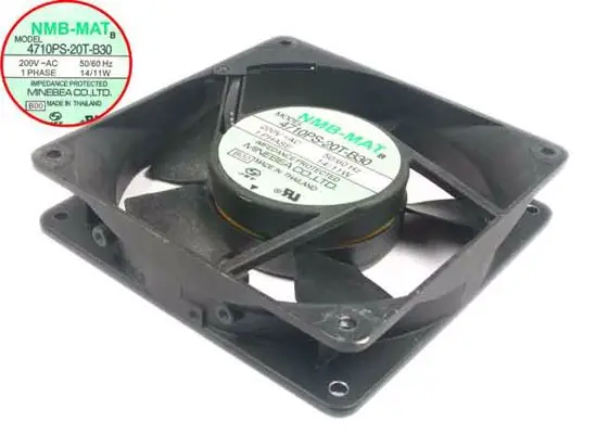 NMB-MAT 4710PS-20T-B30 B00 AC 200V 14/11W 120x120x25 мм вентилятор охлаждения сервера
NMB-MAT 4710PS-20T-B30 B00 AC 200V 14/11W 120x120x25 мм вентилятор охлаждения сервера