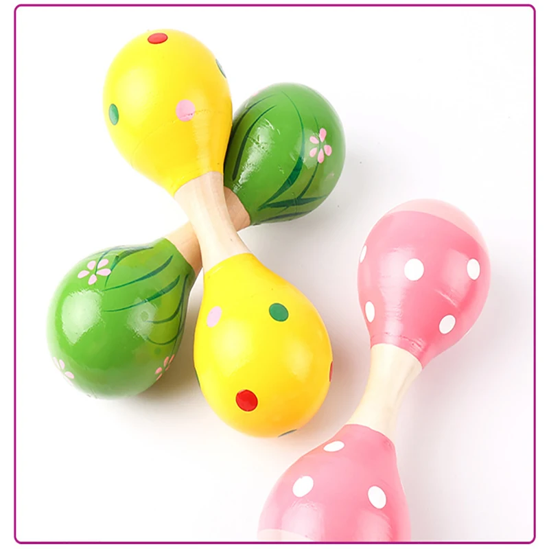 1pc Baby Kid Wooden Ball Toy Double Head Sand Hammer Rattle Musical Instrument Percussion Infant Colorful Cartoon Classic Toys
1pc Baby Kid Wooden Ball Toy Double Head Sand Hammer Rattle Musical Instrument Percussion Infant Colorful Cartoon Classic Toys