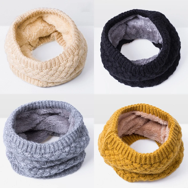 Мягкий Зимний вязаный шарф-кольцо Evrfelan для женщин и мужчин удобный теплый шейный