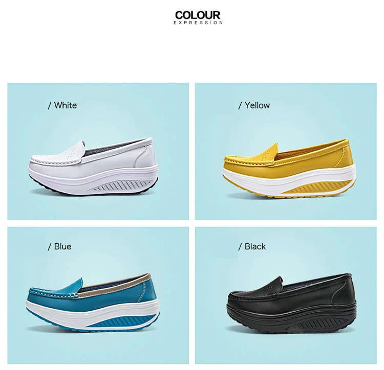 Fashion Women Nurse Shoes Platform Sneakers White Rocking Shoes