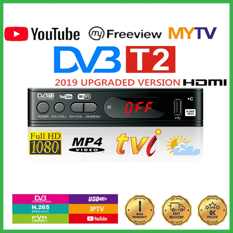 ТВ тюнер Dvb T2 спутниковый приемник с функциями HD 1080p USB 2.0 руководством на русском