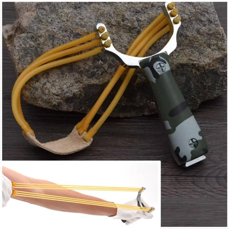 

Newest Powerful Sling Shot Aluminium Alloy Slingshot Camouflage Bow Catapult Outdoor Hunting Shooting Slingshot