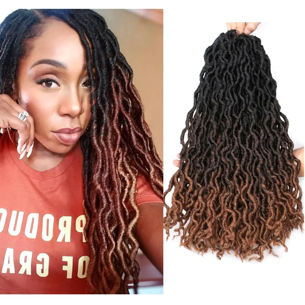 Mtmei Hair Curly Faux Locs Crochet Hair 18" 24 Roots Dreadlocks Black Brown Bug Gypsy Locs Hair Ombre Braiding Hair Extensions
Mtmei Hair Curly Faux Locs Crochet Hair 18" 24 Roots Dreadlocks Black Brown Bug Gypsy Locs Hair Ombre Braiding Hair Extensions