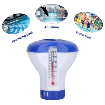 5 Inch Swimming Pool Floating Pill Chemical Chlorine Dispenser with Thermometer Disinfection Automatic Applicator Pump 
5 Inch Swimming Pool Floating Pill Chemical Chlorine Dispenser with Thermometer Disinfection Automatic Applicator Pump