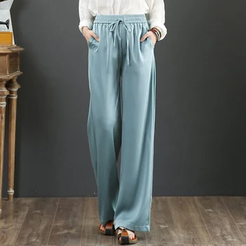 ZANZEA Fashion Women Wide Leg Pants Elegant Solid Satin Pants Autumn High Waist Long Trousers Female Work Pantalon Plus Size
ZANZEA Fashion Women Wide Leg Pants Elegant Solid Satin Pants Autumn High Waist Long Trousers Female Work Pantalon Plus Size