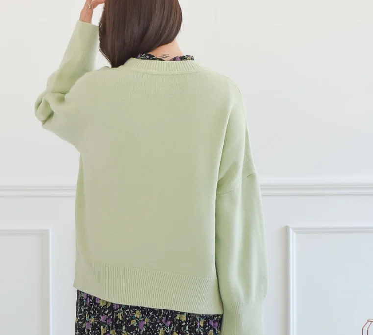 sweater women o-neck cashmere autumn winter jumper oversized