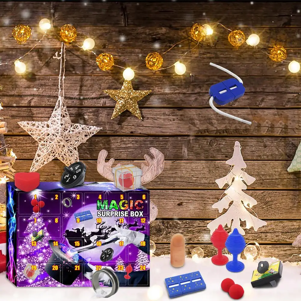 24 day Christmas Advent Calendar Magic Blind Box Decompression Toys 2022 New Year Countdown Surprise Gift | Дом и сад