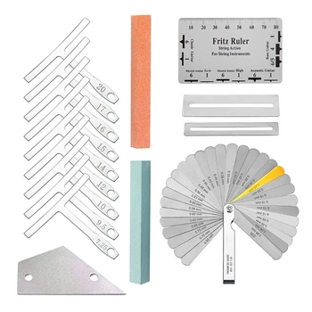 Guitar Luthier Measuring Tools Kit Set String Action Ruler 9 Understring Radius Gauge Blade Feeler Gauge High Quality and New
Guitar Luthier Measuring Tools Kit Set String Action Ruler 9 Understring Radius Gauge Blade Feeler Gauge High Quality and New