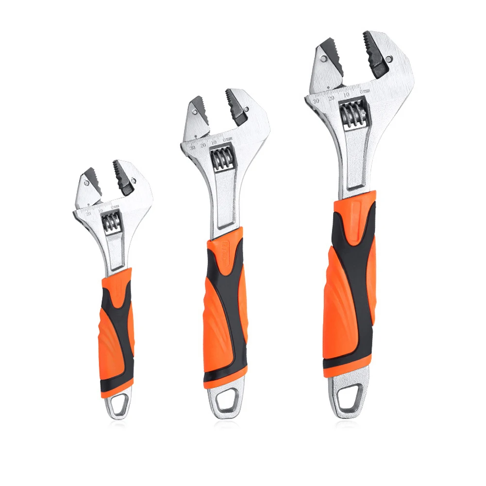 Hand Tools Self-Tightening Movable-Mouth Wrench Adjustable Ratchet Wrench Hand Tool Repairing Spanner for Nuts Bolts with Scale
Hand Tools Self-Tightening Movable-Mouth Wrench Adjustable Ratchet Wrench Hand Tool Repairing Spanner for Nuts Bolts with Scale