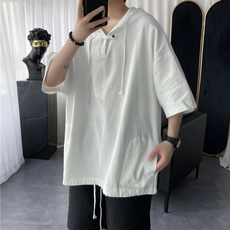 Summer men's hoodies short-sleeved solid color loose cotton comfortable breathable pullover men's fashion jacket high quality
Summer men's hoodies short-sleeved solid color loose cotton comfortable breathable pullover men's fashion jacket high quality