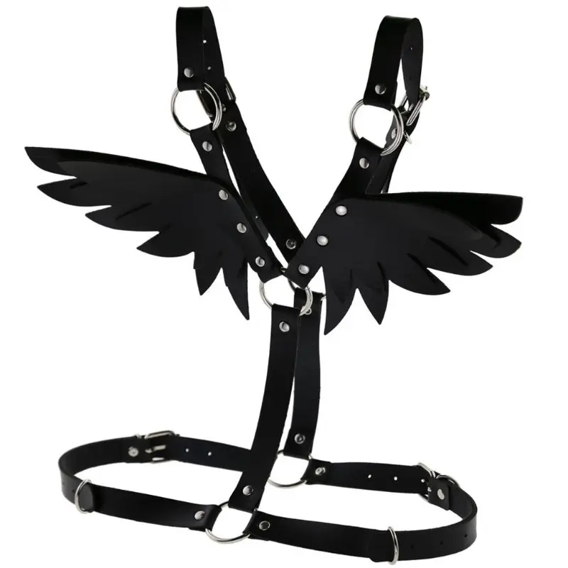 Womens Faux Leather Punk Adjustable Body Chest Harness Halloween Party Costume Fancy Angel Wings Waist Belt Braces Suspenders
Womens Faux Leather Punk Adjustable Body Chest Harness Halloween Party Costume Fancy Angel Wings Waist Belt Braces Suspenders