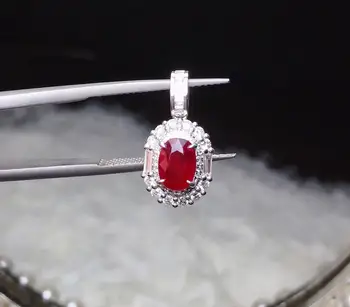 P326 Ruby Pendant 18K Gold Jewel 100% Natural Pigeon Blood Red Ruby 1.05ct Gemstones Pendants for Women Necklace
P326 Ruby Pendant 18K Gold Jewel 100% Natural Pigeon Blood Red Ruby 1.05ct Gemstones Pendants for Women Necklace