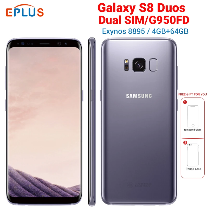 New Global Version Exynos 8895 Samsung Galaxy S8 G950FD Dual SIM 4GB RAM 64GB ROM Mobile Phone Octa Core 5.8" NFC 4G SmartPhone
New Global Version Exynos 8895 Samsung Galaxy S8 G950FD Dual SIM 4GB RAM 64GB ROM Mobile Phone Octa Core 5.8" NFC 4G SmartPhone