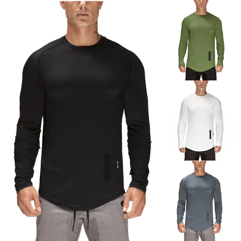 T-shirt Men's 2019 Ouma Trend Muscle Brother Gym Versatile Crew Neck Solid Color Long-sleeved T-shirt T126
T-shirt Men's 2019 Ouma Trend Muscle Brother Gym Versatile Crew Neck Solid Color Long-sleeved T-shirt T126