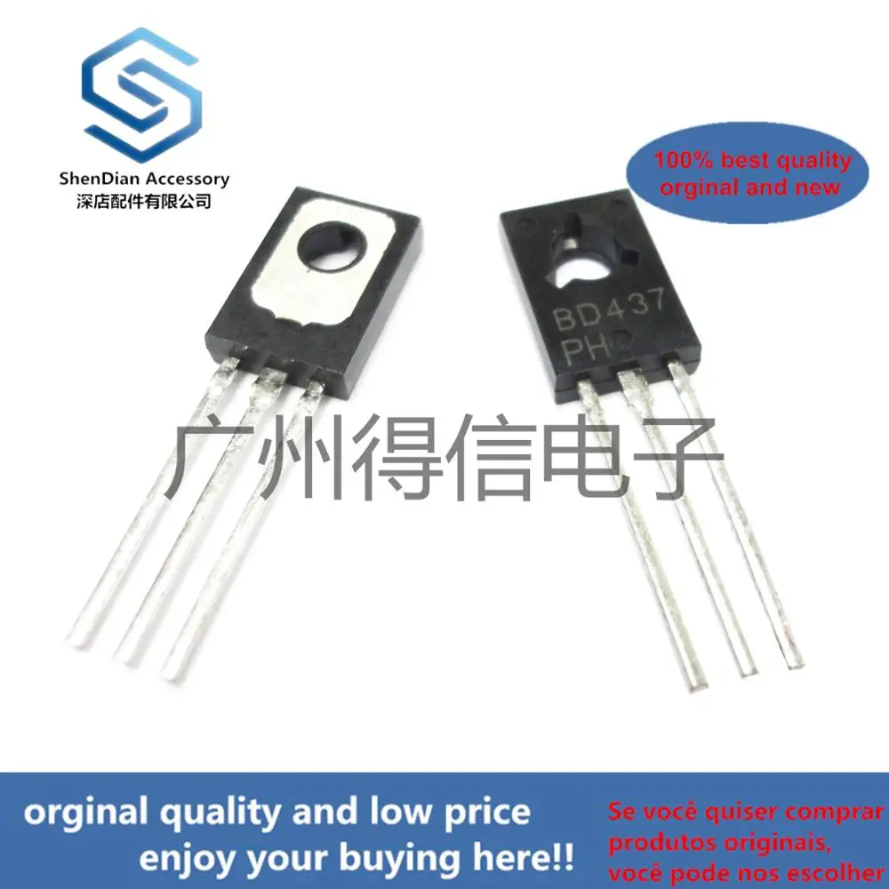 

10pcs 100% orginal new BD437 437 TO-126 COMPLEMENTARY SILICON POWER TRANSISTORS real photo