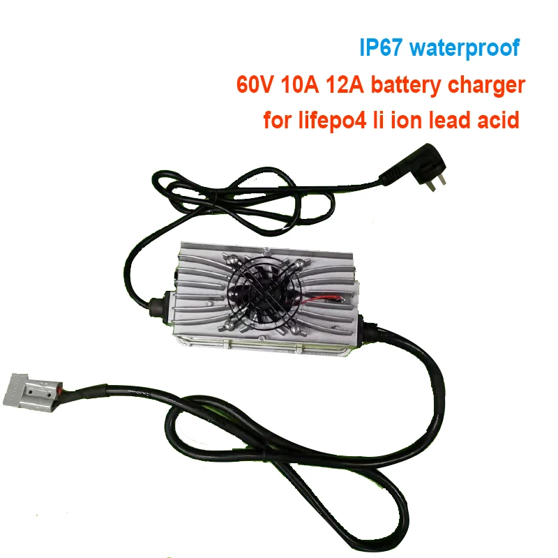 

IP67 waterproof 60V 12A 10A Charger 73v 20S 67.2V 16s 84v for 60V 72v lithium ion battery lifepo4 LTO lead acid battery