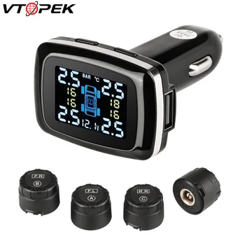 Vtopek Car Security Tpms Tire Pressure Sensor Monitoring System LCD Display 4 Sensors Cigarette Lighter USB Output for ORV SUV
Vtopek Car Security Tpms Tire Pressure Sensor Monitoring System LCD Display 4 Sensors Cigarette Lighter USB Output for ORV SUV