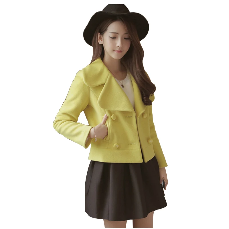 Hots Women Girls Woolen Coat Short Suit Collar Jacket Slim Double Bresated Women Coats New Outwear Wool Coat YYJ240
Hots Women Girls Woolen Coat Short Suit Collar Jacket Slim Double Bresated Women Coats New Outwear Wool Coat YYJ240