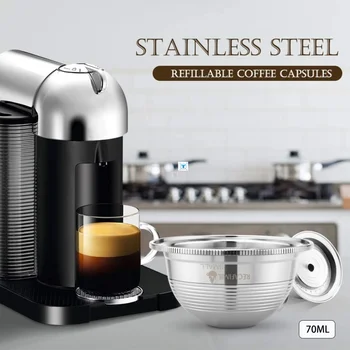 Coffee Capsules For Nespresso Vertuo Vertuoline Plus & Delonghi ENV150 Stainless Steel Refillable Reusable Capsule Pod Filters
Coffee Capsules For Nespresso Vertuo Vertuoline Plus & Delonghi ENV150 Stainless Steel Refillable Reusable Capsule Pod Filters
