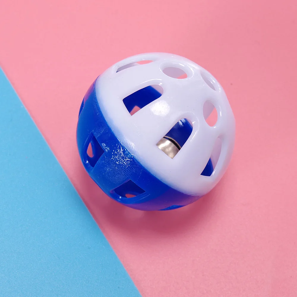 Funny Toys for Cats Ball with Bell Ring Playing Chew Rattle Scratch Plastic Ball Interactive Cat Training Toys Pet Cat Supply