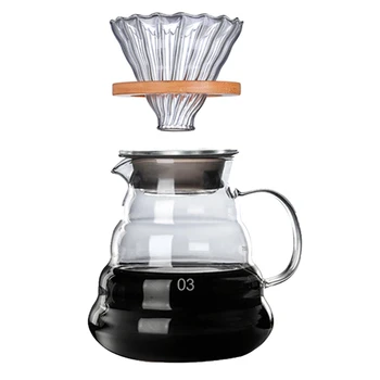 Wooden Brackets Glass Coffee Dripper and Pot Set Japanese Style V60 Glass Coffee Filter Reusable Coffee Filters 700Ml
Wooden Brackets Glass Coffee Dripper and Pot Set Japanese Style V60 Glass Coffee Filter Reusable Coffee Filters 700Ml