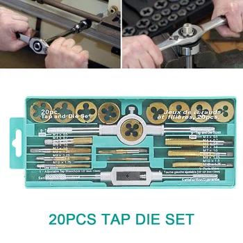 Tap and Die Set M3-M12 Screw Thread Metric Plugs Taps & Tap Wrench 20pcs Alloy Steel Metric Tap Die Tools sets
Tap and Die Set M3-M12 Screw Thread Metric Plugs Taps & Tap Wrench 20pcs Alloy Steel Metric Tap Die Tools sets