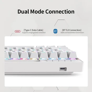Dual Mode Magic-Refiner MK16 Mechanical Keyboard BT Wired Keyboard 68 Keys RGB Gaming Keyboard with Mechanical Blue Switch
Dual Mode Magic-Refiner MK16 Mechanical Keyboard BT Wired Keyboard 68 Keys RGB Gaming Keyboard with Mechanical Blue Switch