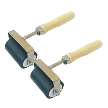Heavy Duty Soft Wood Handle Rubber Roller Printing Inks Lino Brayer Art Craft Tool 15cm, 2 Pack
Heavy Duty Soft Wood Handle Rubber Roller Printing Inks Lino Brayer Art Craft Tool 15cm, 2 Pack