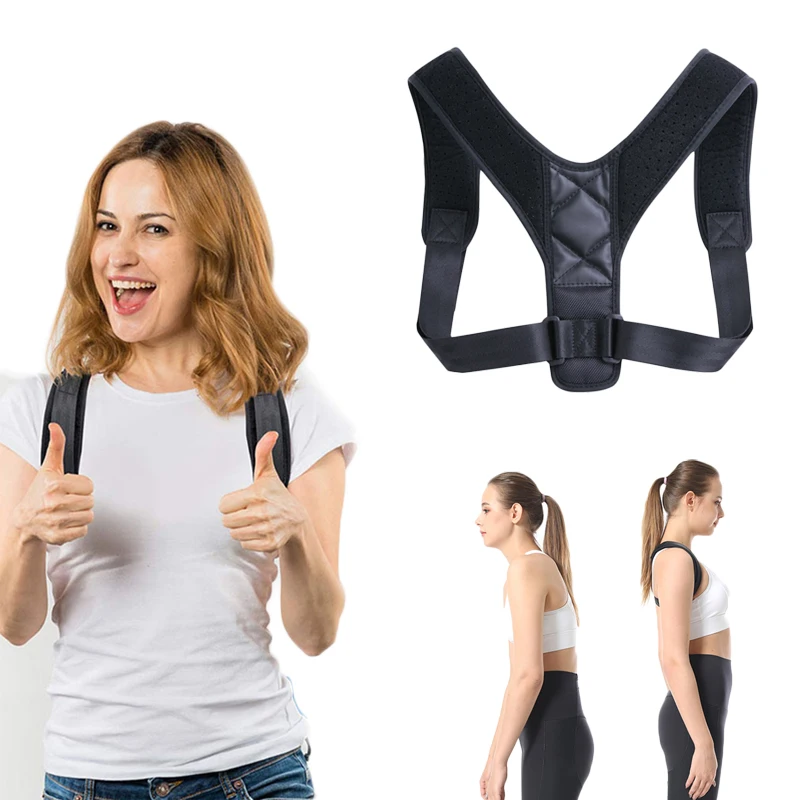 Регулируемый Корректор осанки, бандаж для спины, коррекция осанки женской, мужской, поясничной ключицы, коррекция талии и плеч
