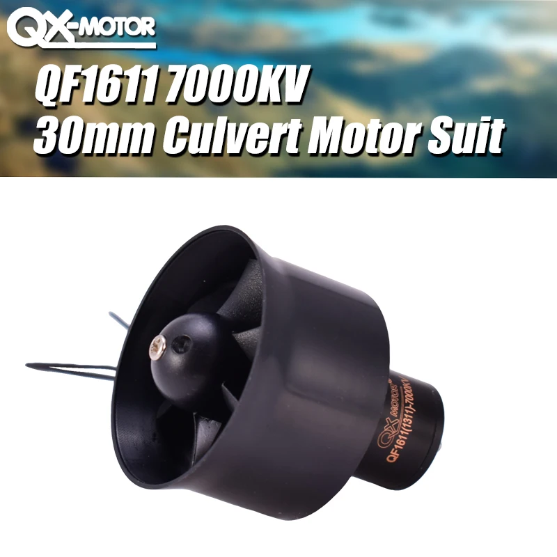 Good Quality QX Motor 30mm 6 Blades Plastic Duct with Motor EDF Unit With QF1611 7000KV Brushless Motor for Fixed wing
Good Quality QX Motor 30mm 6 Blades Plastic Duct with Motor EDF Unit With QF1611 7000KV Brushless Motor for Fixed wing