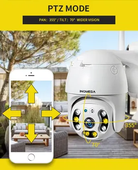 INQMEGA IP65 Waterproof Night Vision Full Color Cloud Storage 1080P PTZ Dome Camera Outdoor Wireless Camera
INQMEGA IP65 Waterproof Night Vision Full Color Cloud Storage 1080P PTZ Dome Camera Outdoor Wireless Camera