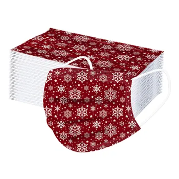 Adults Red Snowflake Print Mask Non Woven Disposable Three Layer Breathable Facemask Ear Loop Elastic Masque 50pc Маска
Adults Red Snowflake Print Mask Non Woven Disposable Three Layer Breathable Facemask Ear Loop Elastic Masque 50pc Маска