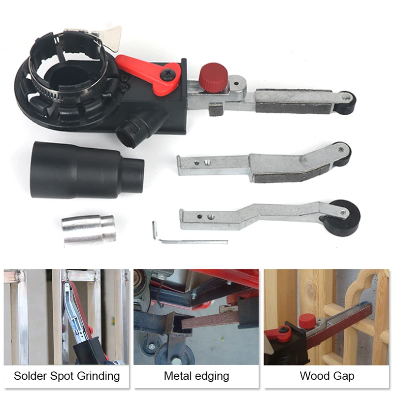 Tungfull Sander Machine Sanding Belt Adapter Head Convert With Belts For Electric Angle Grinder Woodworking Tools | Инструменты