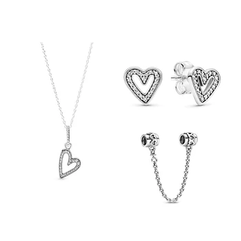 Kakany 2020 High Quality 925 Sterling Silver Sparkling Hand-painted Heart-shaped Pin Earrings Necklace Set Ladies Jewelry Gift
Kakany 2020 High Quality 925 Sterling Silver Sparkling Hand-painted Heart-shaped Pin Earrings Necklace Set Ladies Jewelry Gift