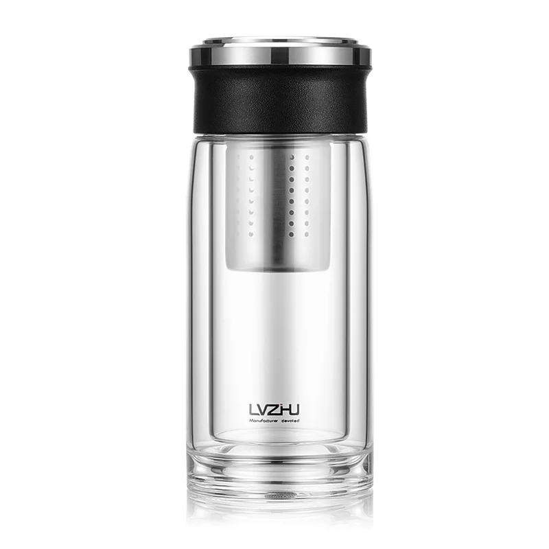 2019 New 380ML Double Glass Water Bottle Brief Leakproof Bottle For Water With Stainless Steel Tea Filter Drink Bottle Tumbler 
2019 New 380ML Double Glass Water Bottle Brief Leakproof Bottle For Water With Stainless Steel Tea Filter Drink Bottle Tumbler