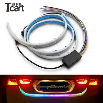 1.2m Car Three Colors Flow Type LED trunk strip Light Waterproof for car Tail trunk led Tailgate strip Brake Turn Signal Light
1.2m Car Three Colors Flow Type LED trunk strip Light Waterproof for car Tail trunk led Tailgate strip Brake Turn Signal Light