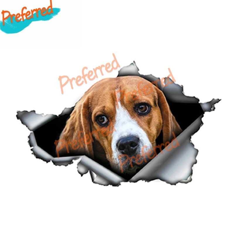 

High Quality Beagle Torn Metal Decal Motocross Racing Laptop Helmet Trunk Wall Vinyl Car Sticker Die Cutting