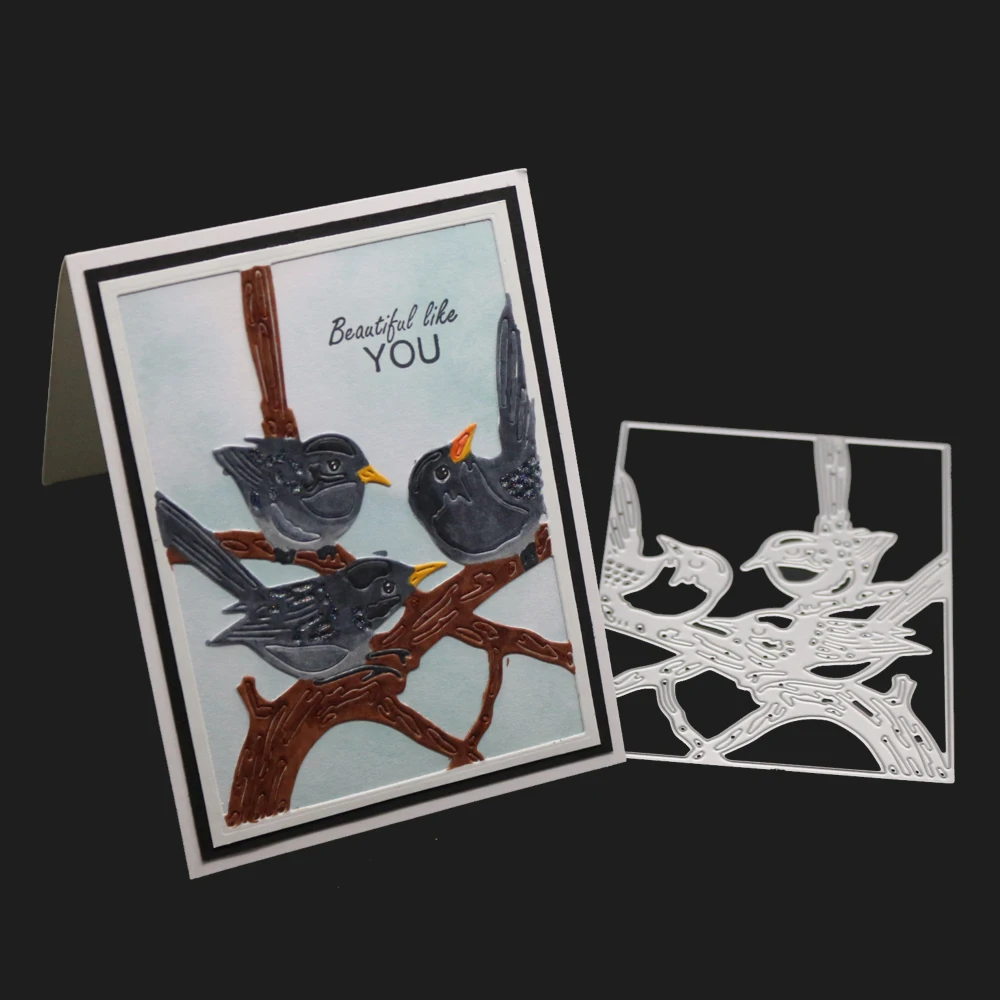 Estel Birds Sit Branch Frame Metal Steel Cutting Die for DIY Scrapbooking Paper Cards Embossing Craft Die Cuts 2019 New Arrival
Estel Birds Sit Branch Frame Metal Steel Cutting Die for DIY Scrapbooking Paper Cards Embossing Craft Die Cuts 2019 New Arrival