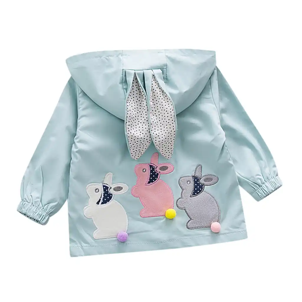 rabbit ear cartoon print baby boys&girls clothes set cartoon