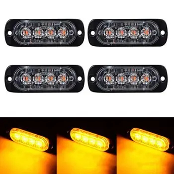 4PCS 4 LED Car Truck Emergency Flash Warning Strobe Light LED Bar Amber Yellow 12V 24V Off Road SUV Auto Moto Lamp
4PCS 4 LED Car Truck Emergency Flash Warning Strobe Light LED Bar Amber Yellow 12V 24V Off Road SUV Auto Moto Lamp