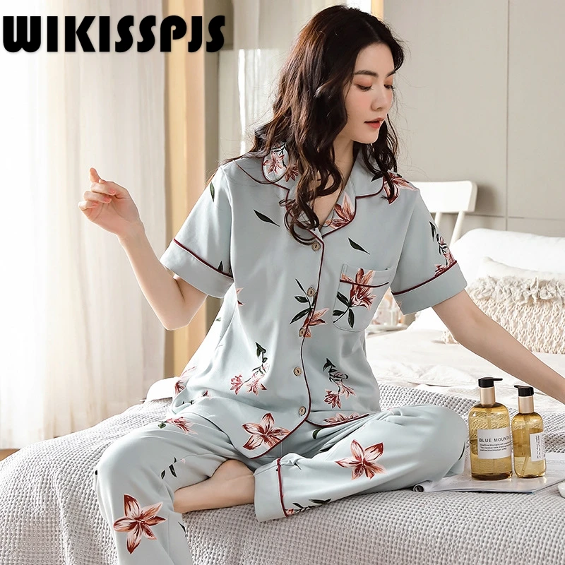 WIKISSPJS 2022 New Spring and Summer Simple Fresh Thin Print Cotton Pink Women's Pajamas Home Wear Sleepwear Loungewear
WIKISSPJS 2022 New Spring and Summer Simple Fresh Thin Print Cotton Pink Women's Pajamas Home Wear Sleepwear Loungewear