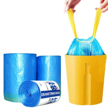 100pcs/Lot Drawstring Trash Bags 45*50CM Stringing Garbage Bag Portable Household Plastic Bag Blue New PE Kitchen Storage Bags 
100pcs/Lot Drawstring Trash Bags 45*50CM Stringing Garbage Bag Portable Household Plastic Bag Blue New PE Kitchen Storage Bags