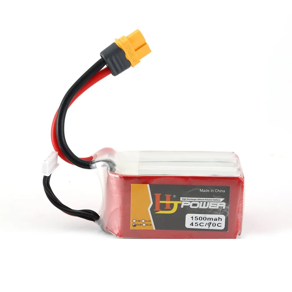 HJ 14.8V1500MAH 45C/85C/120C 4S Lipo Battery XT60 Plug Rechargeable for RC Racing Drone Helicopter Car Boat Model
HJ 14.8V1500MAH 45C/85C/120C 4S Lipo Battery XT60 Plug Rechargeable for RC Racing Drone Helicopter Car Boat Model